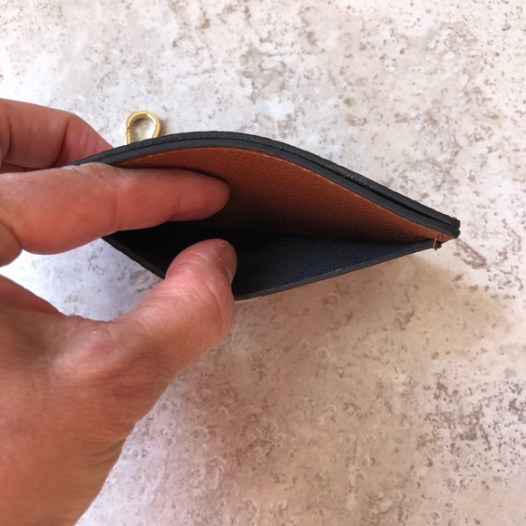 Nanette Lepore NOW Brown 2 Pockets ID Card Holder With Key Chain - Picture 7 of 14